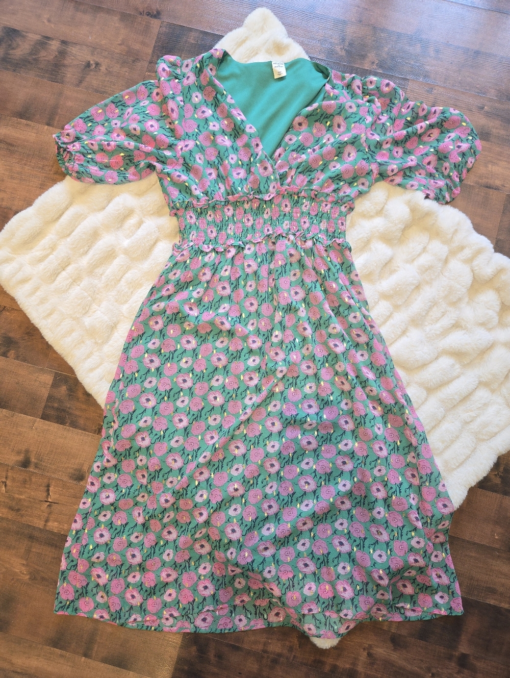 Melrose & Market Maxi [Large] Forest Fairy Bridgerton Flowy Floral Twirl Dress